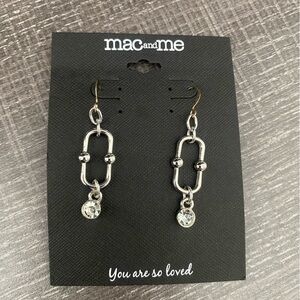 Mac and Me Silver Drop Earrings